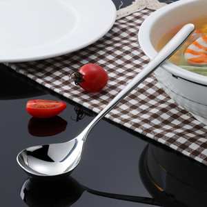 304 Stainless Steel Long Handle Soup <b>Spoon</b> Deepened Thickened <b>Serving</b> <b>Spoon</b> Household Large Head <b>Spoon</b> Durable - Product Image 2