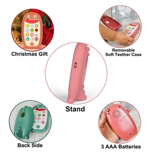 Jouet Musical Apaisant Dinosaure Téléphone Portable pour Bébé, Machine d'Apprentissage Sensoriel Tactile Jinying avec Anneau de Dentition - Product Image 5
