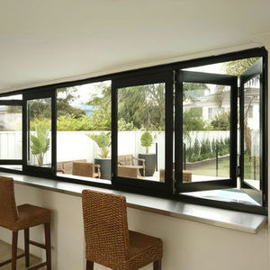 Ventanas de acristalamiento de acordeón plegables de aluminio Ventanas plegables verticales de Balcón de aluminio - Product Image 5