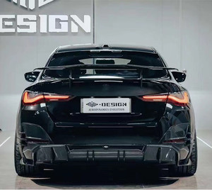 Kit carrosserie I4 en fibre de carbone : Lame avant, diffuseur, spoiler, jupes latérales, capot – Neuf, 2022-2023, auto-adhésif, de remplacement - Product Image 4