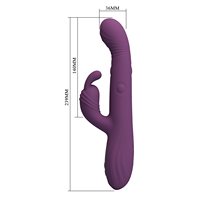 Vibrateur portable en silicone intégral Pretty Love pour femmes, 9 modes de vibration, 4 modes de oscillation, rechargeable par USB, étanche au quotidien, LED