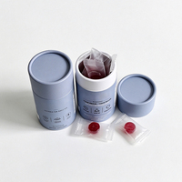 Tube cylindrique en papier recyclable de qualité alimentaire avec logo personnalisé pour l'emballage de flacons de suppléments de vitamines