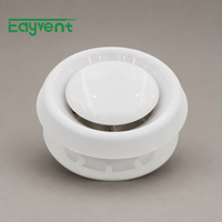 Grille de ventilation murale ronde en plastique imitation porcelaine pour plafond, diffuseur de ventilation élégant blanc pour maison et hôtel