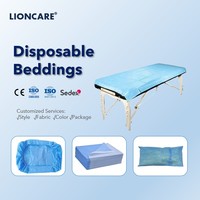 Drap de lit d'hôpital bleu jetable non tissé en PP antibactérien médical