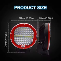 Phare de travail LED de 9 pouces 408W 6000K Spot Flood Combo Beam Off Road 4WD 4X4 Fog Driving Lamp pour Jeep Wrangler Pickup Truck