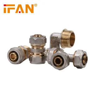 IFAN卸売真鍮圧縮継手銅エルボーカップリング水配管継手Pexパイプ継手