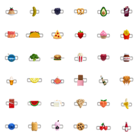 Groothandel RVS Schattige Voedsel Fruit Groente Emaille Uitwisselbare Charm Links voor Paperclip Armband DIY Sieraden Cadeaus