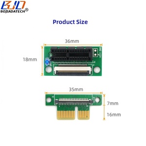90 độ PCI Express PCIe 1x Khe cắm để PCI-E X1 Adapter riser thẻ + FPC Cáp với pad từ trong kho - Product Image 3