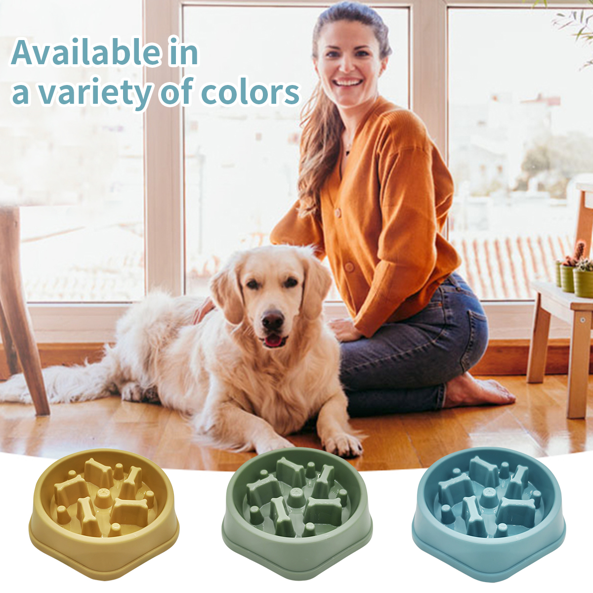 Hanbd Eco-Friendly Anti-Choking Slow Feeder Dog Bowl - Pet Supplies