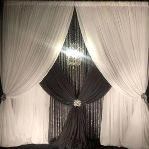 Rideaux doubles décoratifs pour <span class=keywords><strong>mariage</strong></span>, draperie croisée, <span class=keywords><strong>fond</strong></span> <span class=keywords><strong>de</strong></span> photomaton - Product Image 2