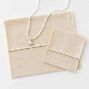 Pochette à rabat personnalisable en coton et lin pour bijoux et cadeaux - Product Image 3