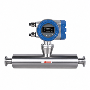 Débitmètre massique Coriolis sanitaire haute précision 0,1 %, conception à tube droit DN15 à DN50, acier inoxydable 316L, connexion Tri-Clamp Ex d IIC T6 - Product Image 1