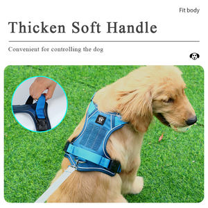 Rarewe Fournitures pour animaux de compagnie Ensemble <span class=keywords><strong>laisse</strong></span> <span class=keywords><strong>et</strong></span> harnais pour <span class=keywords><strong>chien</strong></span> Fabricant Logo de marque personnalisé Harnais de luxe sans traction pour chiens de taille moyenne <span class=keywords><strong>et</strong></span> grande - Product Image 4