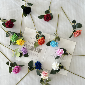 Fleurs artificielles Meiyu Craft, roses en soie, haute simulation, décorations de mariage, accessoires pour la Saint-Valentin, décoration de la maison, bouquets - Product Image 2