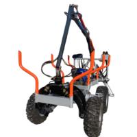 Trailer Pengangkut Kayu 1 Ton dengan Crane Hidrolik, Motor & Pompa |   Pembelah Kayu Bertenaga Bensin untuk ATV/UTV Pengangkatan dan Pengangkutan Kayu