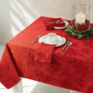 Sang Trọng Nặng Jacquard Kỹ Thuật Hoa Mô Hình Không Thấm Nước Khăn Trải Bàn Phong Cách Hiện Đại Cho Nhà Lễ Hội Tiệc Giáng Sinh <span class=keywords><strong>Xmas</strong></span> - Product Image 1