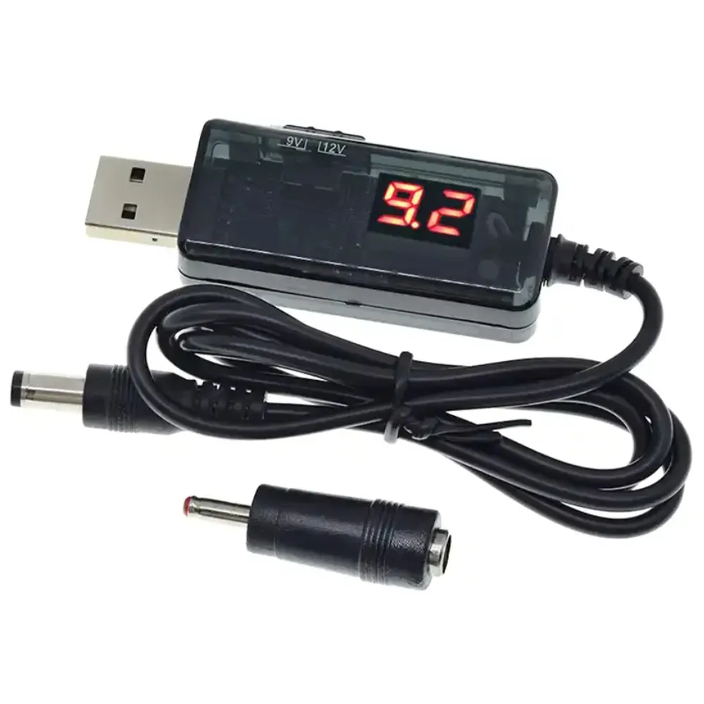 ตัวแปลง USB DC 5V ถึง9V 12V สาย Step-up USB + อะแดปเตอร์3.5x1.35มม. สำหรับแหล่งจ่ายไฟ/ที่ชาร์จ/ตัวแปลงพลังงาน