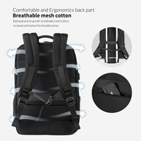 Sac à dos imperméable Tigernu T-B3143XL, vente directe d'usine, sac à dos pour ordinateur portable, sac à dos pour homme, noir, imperméable, sac à dos intelligent