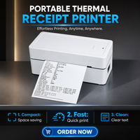 Printer Label Termal USB 3 Inci 80mm Kecepatan Tinggi 150mm/s untuk Pengiriman Stiker Barcode Retail POS