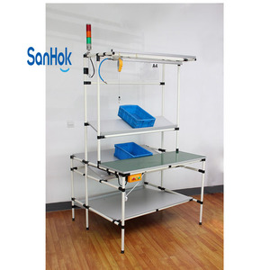 <span class=keywords><strong>Kit</strong></span> de poste de travail Lean Tube-Tubes précoupés + connecteurs pour établi de bricolage, <span class=keywords><strong>étagère</strong></span>s et assemblage de meubles industriels - Product Image 6