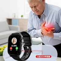 Montre connectée D26 pour personnes âgées avec détection de chute et SOS - Moniteur de santé GPS étanche, montre de suivi à distance anti-perte