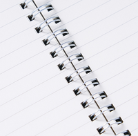 Cahier à spirale A5 à double bobine avec couverture en cuir PP Cahiers à couverture souple en cuir PU Reliure cousue à selle