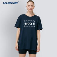 Kuenzi Kaos Wanita Lengan Pendek O-Neck 100% Katun 170GSM dengan Logo Kustom Pribadi Reguler