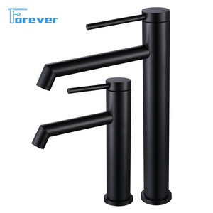 Vòi chậu bằng thép không gỉ 304 chất lượng cao, nhiều màu sắc, nóng lạnh, màu đen đỏ xám, kiểu vòi trộn, thân ngắn và cao - Product Image 2