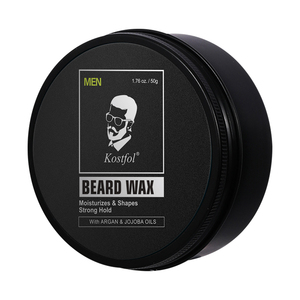 Cire à barbe Kostfol Private Label pour hommes avec huile d'argan et de jojoba, tenue forte 50g - Forme parfaite pour la <span class=keywords><strong>moustache</strong></span> et style naturel et volumineux - Product Image 2
