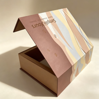 Boîte cadeau rigide personnalisée haut de gamme en forme de livre, en matériaux recyclés, écologique, biodégradable, imperméable, avec gaufrage et éponge