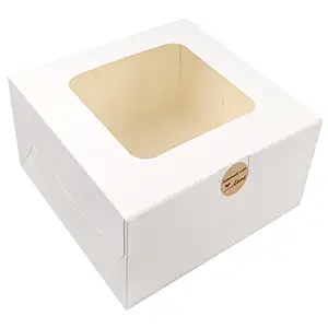 Caja de embalaje para pasteles con ventana superior Caja de embalaje para postres de repostería Caja de regalo envuelta individualmente para galletas de repostería