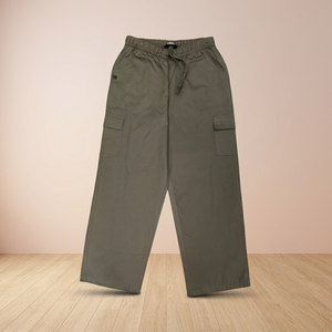 Pantalones Cargo de Cintura Media para Mujer, Corte Regular, 100% Algodón, Sólidos, Resistentes al Viento, Cómodos, Elegantes, Ropa Casual de Calle - Product Image 6