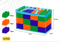 BLOCKMOC MG1122 Juego de Construcción de Edificios Modernos de 12 Piezas 1:8, Bloques de Construcción de Plástico Jumbo, Educativos, DIY, Ensamblaje Creativo