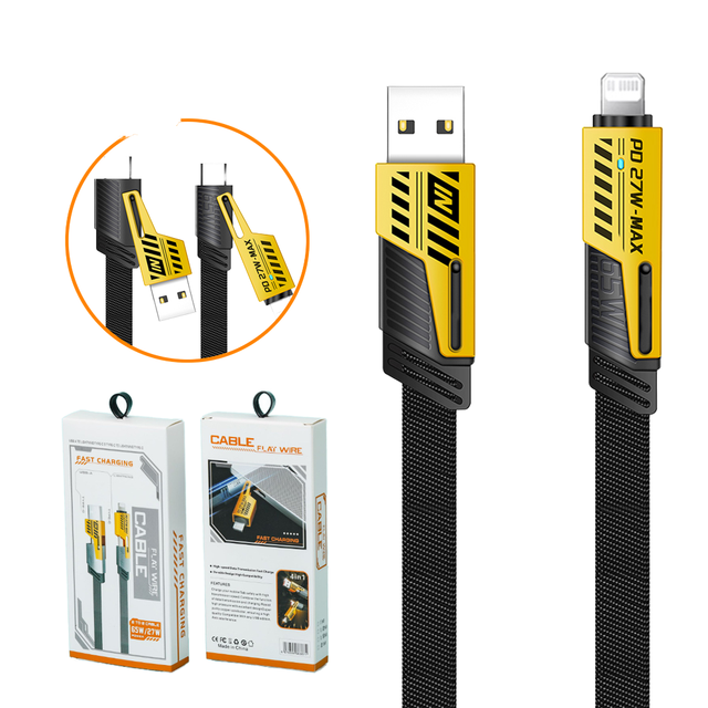 Wholesale 1.5M Nylon Braided Zinc Alloy Fast Charging Data Cable 4-in-1 Universal PD 27W 65W Type-C for USB Type-C Devices