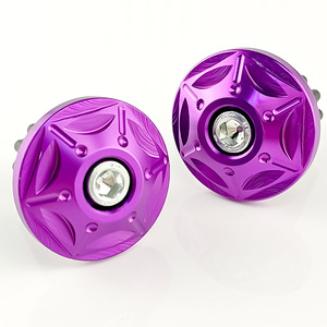 Embout de guidon de moto Qiangye, violet, universel, décoratif, pour guidons de scooter et de vélo - Product Image 3