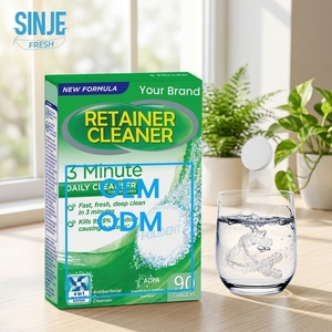 Comprimés effervescents nettoyants pour prothèses dentaires – Nettoyage rapide en 3 minutes, antibactérien, élimination des odeurs, blanchiment des dents – 90 unités - Product Image 1