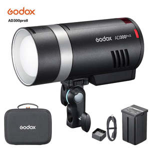 <span class=keywords><strong>GODOX</strong></span> <span class=keywords><strong>AD300</strong></span> <span class=keywords><strong>Pro</strong></span> II 2.4G TTL/HSS 1/8000s 300W Flash extérieur Batterie 14.4V 0.01-1.5s Recyclage 16 groupes de couleurs 350 pleine puissance Pop - Product Image 1