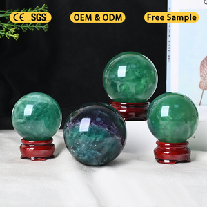 Wholesale Natural <b>Crystal</b> Fluorite Sphere <b>Ball</b> Hand Polished Green Fluorite Sphere for Decoration - Product Image 2