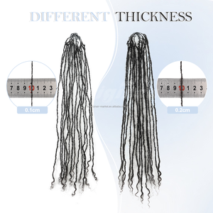 Estensioni per <span class=keywords><strong>Capelli</strong></span> Sisterlocks Intrecciate Originea con Punte Ricce, 100% <span class=keywords><strong>Veri</strong></span> Micro Loc Extensions in <span class=keywords><strong>Capelli</strong></span> Umani all'Uncinetto - Product Image 5