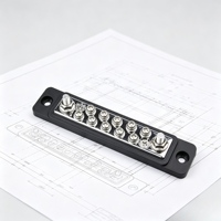 Barrette de connexion en cuivre étamé Tianshun 12K M4 M6, matériau PBT, 48V IP55 150A/250A, transmission d'énergie électrique, 12 emplacements