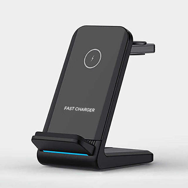 Popular 15W Fast 3-in-1 ABS Wireless Charging Stand Multifunctional Charger Holder for Multi-Device 10W Output Power