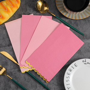 Cross-border hot stamping napkins, luxury face napkins, suitable for parties and upscale restaurants, disposable napkins, logo - Product Image 3