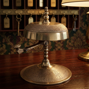 Campana de Mesa Vintage Decorativa de Latón para Recepción de Hotel, Restaurante, Mostrador, Oficina, Servicio al Cliente - Product Image 1