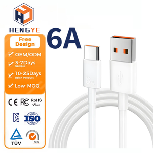 Cavo Dati USB <span class=keywords><strong>C</strong></span> 66W per Telefono Cellulare, Ricarica Rapida USB <span class=keywords><strong>a</strong></span> Type <span class=keywords><strong>C</strong></span> 6A, 1m 2m, Nero, Cavo Piatto per Caricatore USB <span class=keywords><strong>C</strong></span> - Product Image 1