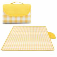 Couverture de pique-nique imperméable antidérapante, tapis pliable d'extérieur, motif à carreaux gingham, poignée portable, tissu Oxford, 5 personnes, personnalisable