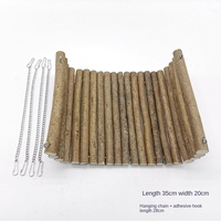 Fournitures pour animaux de compagnie : Hamac en bois massif écologique marron pour lapins nains, cochons d'Inde et chinchillas, toutes saisons