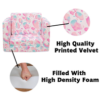 Chaise pliante confortable pour enfants en tissu velours imprimé Cozee, chaise en mousse, mobilier de salon, vente chaude