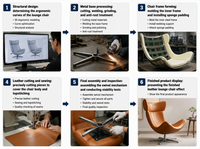 Chaise longue à dossier haut Tiger - Mobilier d'hôtel commercial personnalisable pour chambre à coucher, salon, bureau, appartement (intérieur)