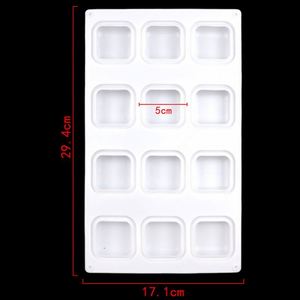 Moule en silicone écologique pour savon, chocolat et gâteau, avec 12 cavités carrées, sans BPA, pour résine, OEM/ODM - Product Image 2