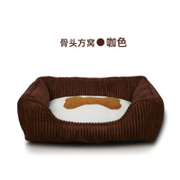 Accessoires pour animaux de compagnie S~XL, lit pour chien en polaire corail solide extra large, lavable en machine, nid de sommeil pour chats et chiens